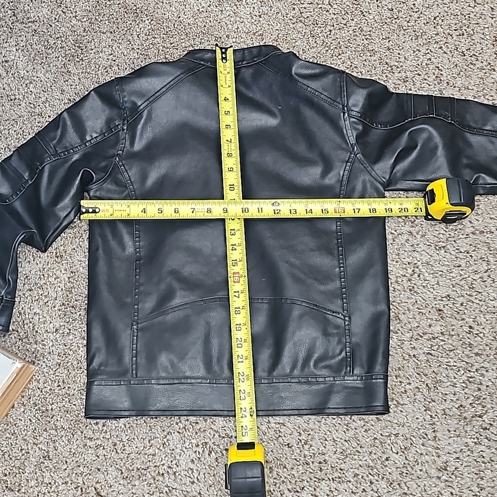 Black Rivet Faux Leather Jacket - Picture 8 of 8